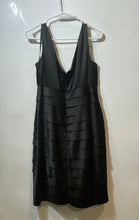 Load image into Gallery viewer, Jones Wear Womens Black Ruffled Jeweled Shutter Midi Formal Sheath Dress Size 12
