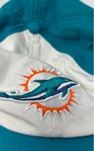 Load image into Gallery viewer, NFL Team Apparel Mens White Blue Embroidered Logo Miami Dolphins Baseball Hat
