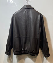 Load image into Gallery viewer, Roundtree &amp; Yorke Mens Brown Leather Long Sleeve Full-Zip Bomber Jacket Size 2XT
