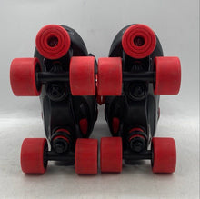 Load image into Gallery viewer, Roller Derby Boys Black And Red Adjustable Four Wheeled Roller Skates Size J12-2
