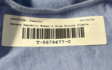 Load image into Gallery viewer, Banana Republic Womens Blue Round Neck Long Sleeve Blouse Top Size S
