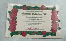 Load image into Gallery viewer, Victorian Collection Melissa Jane Alice Porcelain Doll With Dress Outfit
