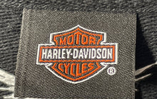 Load image into Gallery viewer, Harley-Davidson Womens Black Gray Sleeveless Collared Full-Zip Vest Size Large
