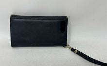 Load image into Gallery viewer, Rebecca Minkoff Womens Black Leather Flap iPhone Folio Wristlet Wallet

