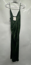 Load image into Gallery viewer, Zara Womens Green Sleeveless Ruched Side Slit Pullover Maxi Dress Sz XS With Tag
