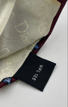 Load image into Gallery viewer, Christian Dior Mens Burgundy Printed Adjustable Bar Track Designer Tie Stained
