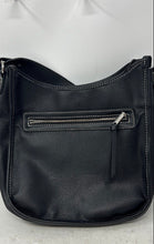 Load image into Gallery viewer, Rae Dunn Womens Black Pebbled Leather Single Strap Pockets Lined Shoulder Bag
