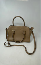Load image into Gallery viewer, Michael Kors Womens Harper Beige Leather Satchel Handbag Stained Interior
