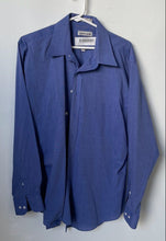 Load image into Gallery viewer, Pierre Cardin Mens Blue Long Sleeve Pointed Collar Dress Shirt Size 16.5 34/35
