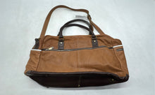 Load image into Gallery viewer, La Martina Womens Dark Brown Two Tone Double Handle Zipper Shoulder Bag
