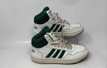 Load image into Gallery viewer, Adidas Kids Hoops Mid JS4134 White Green Mid Top Lace-Up Sneaker Shoes Size 5
