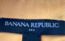Load image into Gallery viewer, Banana Republic Womens Yellow Satin 3/4 Sleeve Collared Button-Up Shirt Size M

