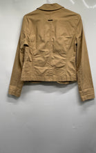 Load image into Gallery viewer, DKNY Womens Khaki Long Sleeve Notch Lapel Collar Three-Button Blazer Size Small
