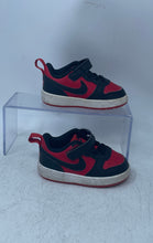 Load image into Gallery viewer, Nike Kids Court Borough Low Recraft Red Black Hook &amp; Loop Sneaker Shoes Size 6C
