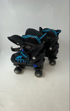 Load image into Gallery viewer, Power Superb Girls Black Blue Adjustable Quad Roller Skate Size Medium (35-38)
