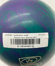 Load image into Gallery viewer, Brunswick Therese Axis Teal Blue Sporting Equipment Swirl Drilled Bowling Ball
