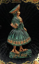 Load image into Gallery viewer, Peru Decorative Woman Figurine Embossed Wall Art Collector Plate
