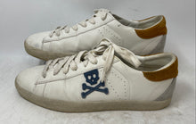 Load image into Gallery viewer, Scalpers Mens Henry White Leather Low Top Lace-Up Sneaker Shoes Size 8.5
