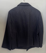 Load image into Gallery viewer, Black Label By Evan Picone Womens Blue Long Sleeve Open Front Blazer Size 16
