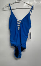 Load image into Gallery viewer, Athena Womens Blue Sleeveless Open Back One-Piece Diving Bodysuit Size 10 w/ Tag
