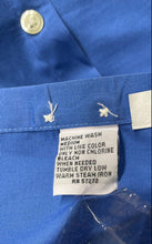Load image into Gallery viewer, Perry Ellis Mens Blue Long Sleeve Collared Dress Shirt Size 17 1/2 34/35
