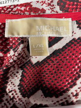 Load image into Gallery viewer, Michael Kors Womens Multicolor Snakeskin Pullover Poncho Tunic Top Size L/XL

