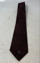 Load image into Gallery viewer, John Weitz Mens Brown Geometric Print Adjustable Formal Pointed Tie
