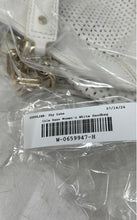 Load image into Gallery viewer, Cole Haan Womens White Perforated Leather Turn Lock Flap Shoulder Handbag
