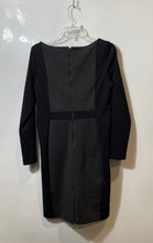 Load image into Gallery viewer, Narciso Rodriguez Womens Gray Black Colorblock Long Sleeve Sheath Dress Size M
