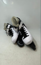 Load image into Gallery viewer, Rolling Bunny Mens White Black Leather Lace-Up Adjustable Ankle Inline Skates 6
