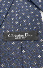 Load image into Gallery viewer, Christian Dior Monsieur Mens Blue Printed Adjustable Designer Tie
