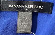 Load image into Gallery viewer, Banana Republic Womens Radiant Blue V-Neck Long Sleeve Mini Dress Size 12 W/Tag
