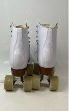 Load image into Gallery viewer, Chicago Womens Pro Star White Leather Lace-Up Quad Wheel Roller Skates Size 6
