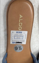 Load image into Gallery viewer, Aldo Womens Blue Slip-On Open Toe Slide Sandals Size 9.5
