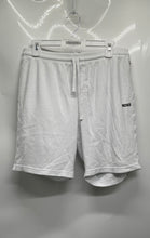 Load image into Gallery viewer, Hugo Boss Mens White Drawstring Waist Ribbed Waffle-Knit Sweat Shorts Size Large
