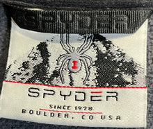 Load image into Gallery viewer, Spyder Mens Gray Blue Outline Raglan Sleeve Mock Neck Quarter-Zip Jacket Size M
