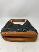 Load image into Gallery viewer, Tignanello Womens Black Brown Leather Inner Pockets Shoulder Hobo Bag
