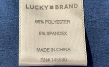 Load image into Gallery viewer, Lucky Brand Mens Blue 4 Way Stretch Slim Fit Collared Dress Shirt Size L 16/16.5

