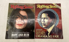 Load image into Gallery viewer, Lot Of 2 Pcs Assorted Large Print Mixed 2009 Rolling Stone Magazines
