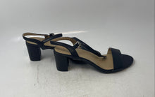 Load image into Gallery viewer, Naturalizer Womens Black Open Toe Block Ankle Strap Sandals Size 8.5
