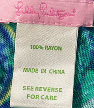Load image into Gallery viewer, Lilly Pulitzer Womens Blue Green Paisley Print Lightweight Infinity Scarf
