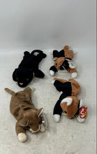 Load image into Gallery viewer, Ty Beanie Babies Pounce The Cat Black Panther Plush Toys 4 Pcs With Tags
