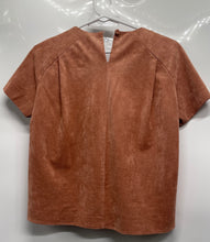 Load image into Gallery viewer, BCBGMAXAZRIA Womens Brown Short Sleeve Round Neck Blouse Top Size XS
