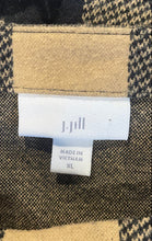 Load image into Gallery viewer, J.Jill Womens Black Khaki Plaid Long Sleeve Pullover Sweater Size XL
