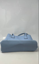 Load image into Gallery viewer, Christian Siriano Womens Blue Leather Double Handle Magnetic Shoulder Purse
