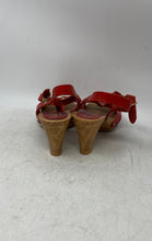 Load image into Gallery viewer, Carlo Pera Womens Red Leather Open Toe Platform Strappy Sandals Size 8
