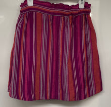 Load image into Gallery viewer, A New Day Womens Purple Striped Belted High Waist A-Line Skirt Size Medium
