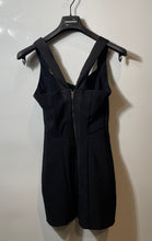 Load image into Gallery viewer, Zara Womens Black Sleeveless V-Neck Back Zip Short Sheath Dress Size XS
