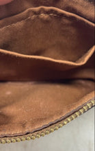 Load image into Gallery viewer, Coach Womens Brown Signature Stripe Leather Trim Corner Top Wristlet Wallet

