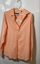 Load image into Gallery viewer, Tommy Hilfiger Mens Peach THFlex Long Sleeve Athletic Fit Dress Shirt Size Large
